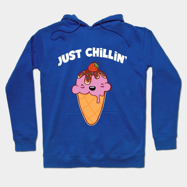 Just Chillin Cute Little Ice Cream Cone Hoodie by CatsandBats